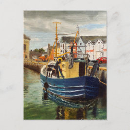Schilderachtig Galway City Ierland Vist Boat Briefkaart