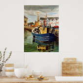 Schilderachtig Galway City Ierland Vist Boat Poster (Keuken)