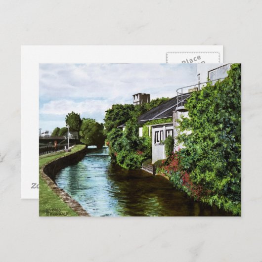 Schilderachtig Galway City Ireland Canal Uitzicht Briefkaart (Voorkant / Achterkant)