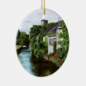 Schilderachtig Galway City Ireland Canal Uitzicht  Keramisch Ornament (Rechts)