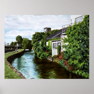 Schilderachtig Galway City Ireland Canal Uitzicht Poster