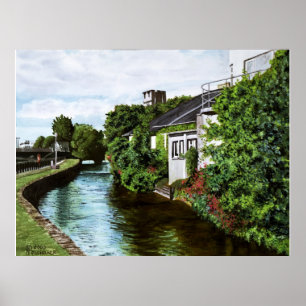 Schilderachtig Galway City Ireland Canal Uitzicht Poster