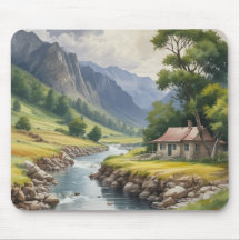 Schilderachtig geanimeerde River Mousepad