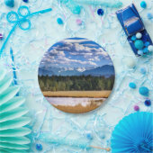 Schilderachtig gebergte Alpine Landschap Papieren Bordje (Feest)