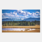 Schilderachtig gebergte Alpine Landschap Rechthoekige Sticker (Voorkant)