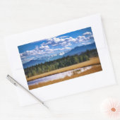 Schilderachtig gebergte Alpine Landschap Rechthoekige Sticker (Envelop)