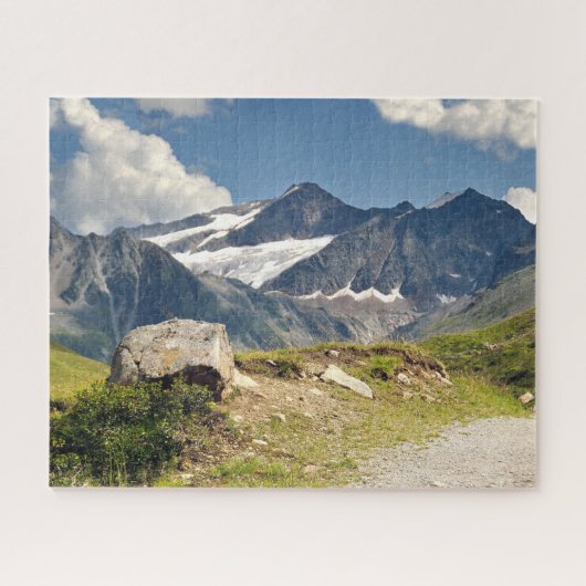 Schilderachtig gebergte in de Alpen Jigzaag Puzzle Legpuzzel (Horizontaal)
