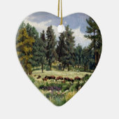 Schilderachtig gebufferd deeg in South Dakota Keramisch Ornament (Rechts)