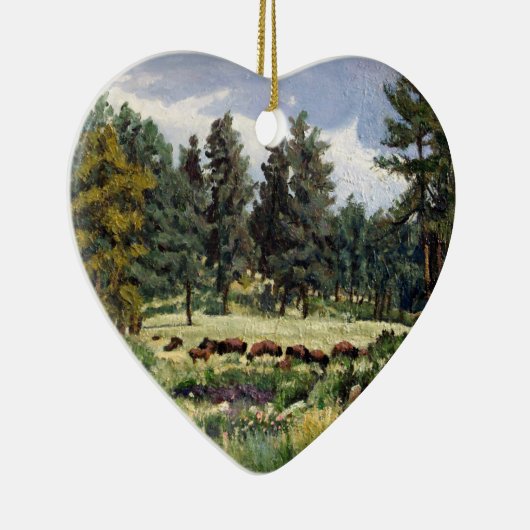 Schilderachtig gebufferd deeg in South Dakota Keramisch Ornament (Rechts)