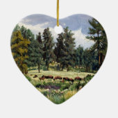 Schilderachtig gebufferd deeg in South Dakota Keramisch Ornament (Achterkant)