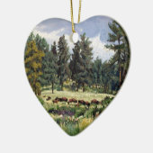 Schilderachtig gebufferd deeg in South Dakota Keramisch Ornament (Links)