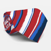 Schilderachtig gestreepte tweezijdig bedrukt stropdas (Opgerold)