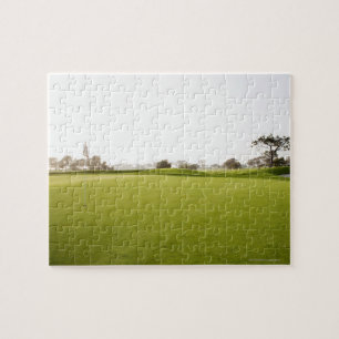 Schilderachtig, Golf, Golfcursus, gras, landschap, Legpuzzel