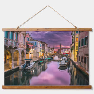 Schilderachtig Grand Canal in Italië op Sunset Hangend Wandkleed