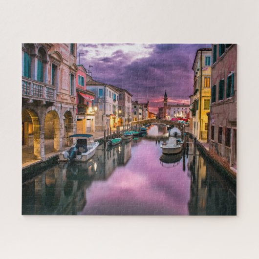 Schilderachtig Grand Canal in Italië op Sunset Legpuzzel (Horizontaal)
