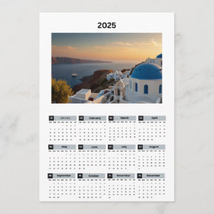 Schilderachtig Griekenland Uitzicht Kalender Programmakaart