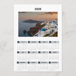 Schilderachtig Griekenland Uitzicht Kalender Programmakaart