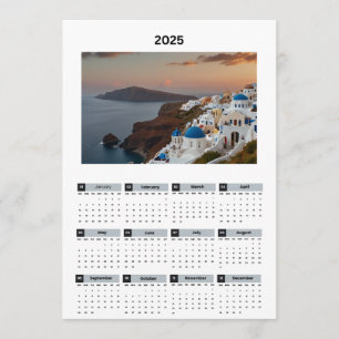 Schilderachtig Griekenland Uitzicht Kalender Programmakaart
