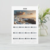 Schilderachtig Griekenland Uitzicht Kalender Programmakaart (Staand voorkant)