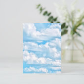 Schilderachtig Happy Sunny Clouds Achtergrond Briefkaart (Staand voorkant)
