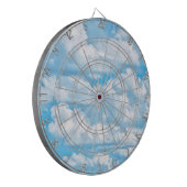 Schilderachtig Happy Sunny Clouds Achtergrond Dartbord (Voorkant Links)