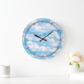 Schilderachtig Happy Sunny Clouds Achtergrond Grote Klok (Huis)