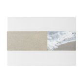 Schilderachtig harten in de Sand Beach bruiloft Uitnodigingen Wikkel (Achterkant Voorbeeld)