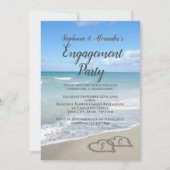 Schilderachtig harten in de Sand Beach Engagement  Kaart (Voorkant)