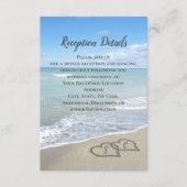 Schilderachtig harten in de Sand Beach Wedding Enc Informatiekaartje (Voorkant)
