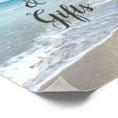 Schilderachtig harten in het zand Beach-huwelijk Poster (Hoek)