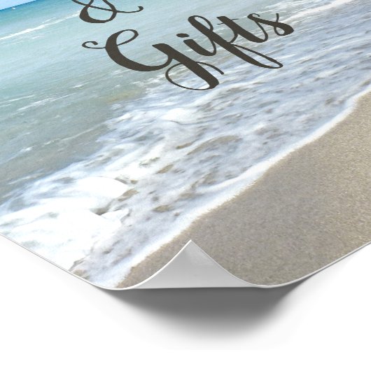 Schilderachtig harten in het zand Beach-huwelijk Poster