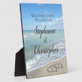 Schilderachtig harten in het zand Beach Weddenscha Fotoplaat (Zijkant)