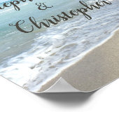 Schilderachtig harten in het zand Beach Weddenscha Poster (Hoek)