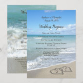 Schilderachtig harten in het zand Beach Wedding Pr (Voorkant / Achterkant)