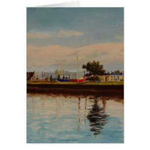 Schilderachtig haven in Galway City, Ierland