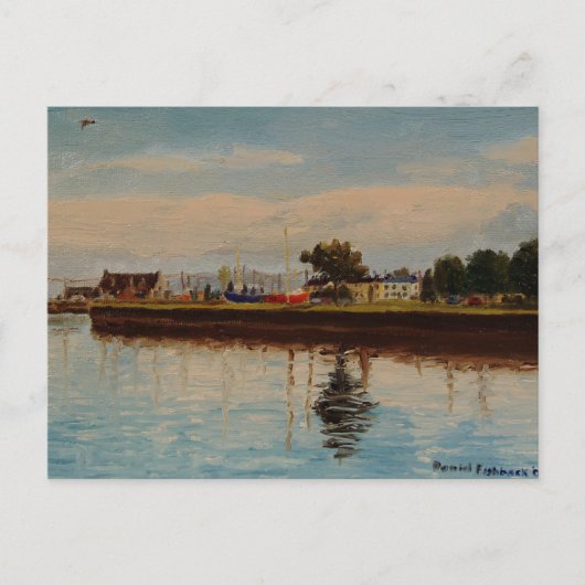 Schilderachtig haven in Galway City, Ierland Briefkaart (Voorkant)