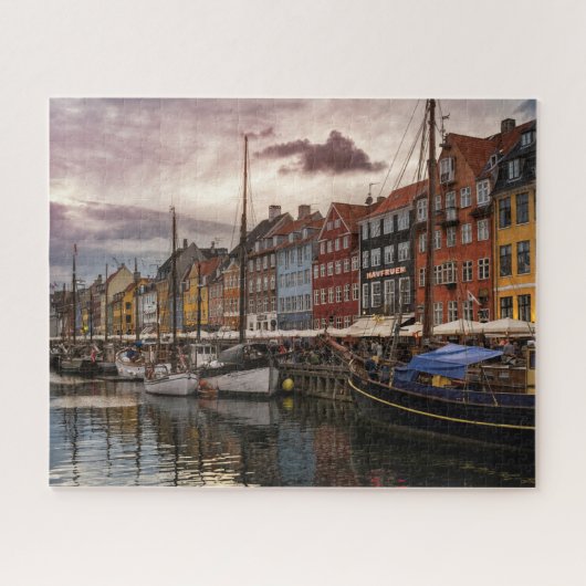 Schilderachtig haven Kopenhagen, Denemarken Legpuzzel (Horizontaal)