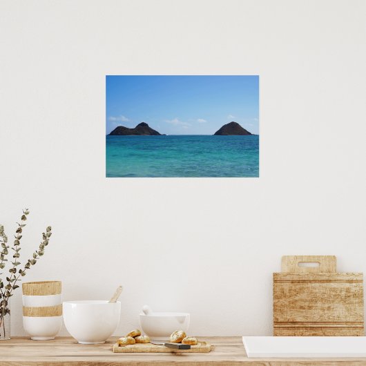 Schilderachtig Hawaii Ocean Uitzicht Poster (Keuken)