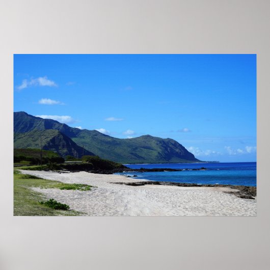 Schilderachtig Hawaiian Coast Uitzicht Poster (Voorkant)