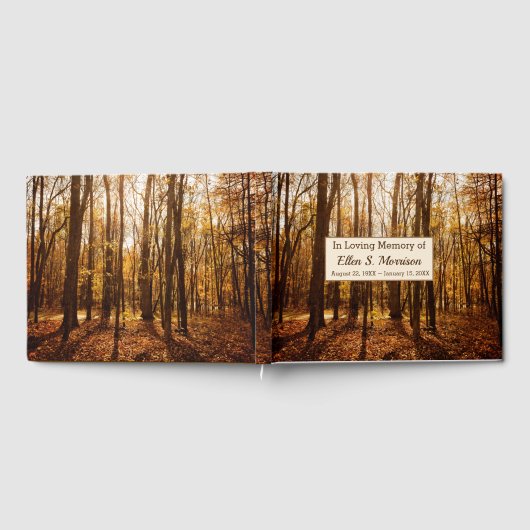 Schilderachtig herfstbosmonument gastenboek (Volledig)