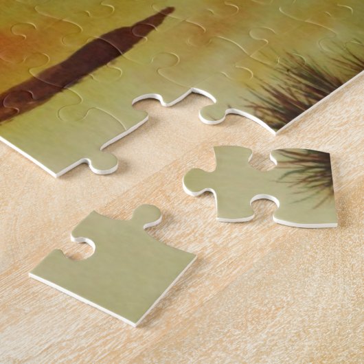 schilderachtig herfstlandschap met bomen en schadu legpuzzel (Zijkant)