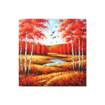 Schilderachtig herfstlandschap met levendig geblad