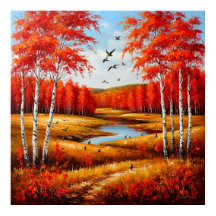 Schilderachtig herfstlandschap met levendig geblad