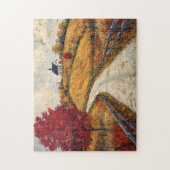 Schilderachtig herfstlandschap rustiek legpuzzel (Verticaal)