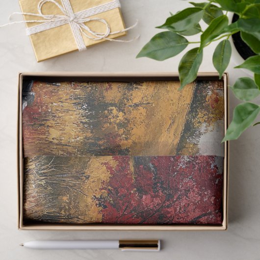 Schilderachtig herfstlandschap rustieke decoupage tissuepapier (Geschenk)