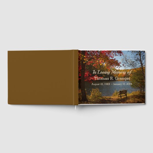 Schilderachtig herfstmonument voor het meer gastenboek (Volledig)