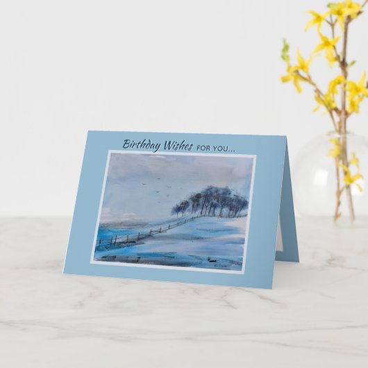 Schilderachtig heuvellandschap kaart (Gele Bloem)