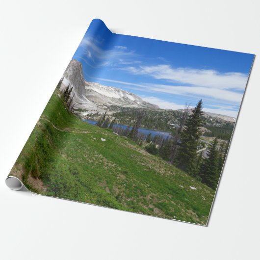 Schilderachtig Hiking Snowy Range Mountain Summit  Cadeaupapier (Uitgerold)
