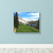 Schilderachtig Hiking Snowy Range Mountain Summit Canvas Afdruk (Insitu (Houten vloer))