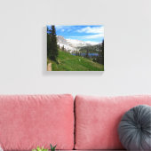 Schilderachtig Hiking Snowy Range Mountain Summit Canvas Afdruk (Insitu (Woonkamer))